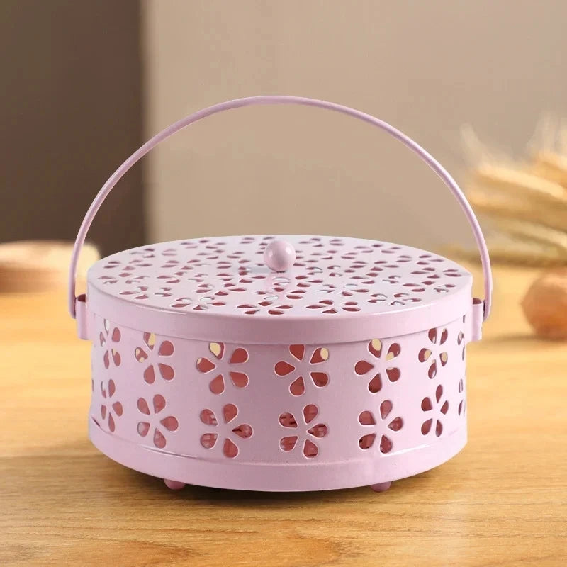 Floral Metal Mosquito Coil Holder
