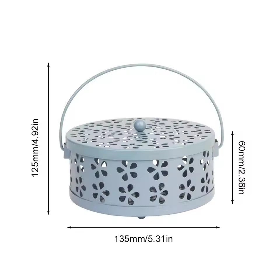 Floral Metal Mosquito Coil Holder