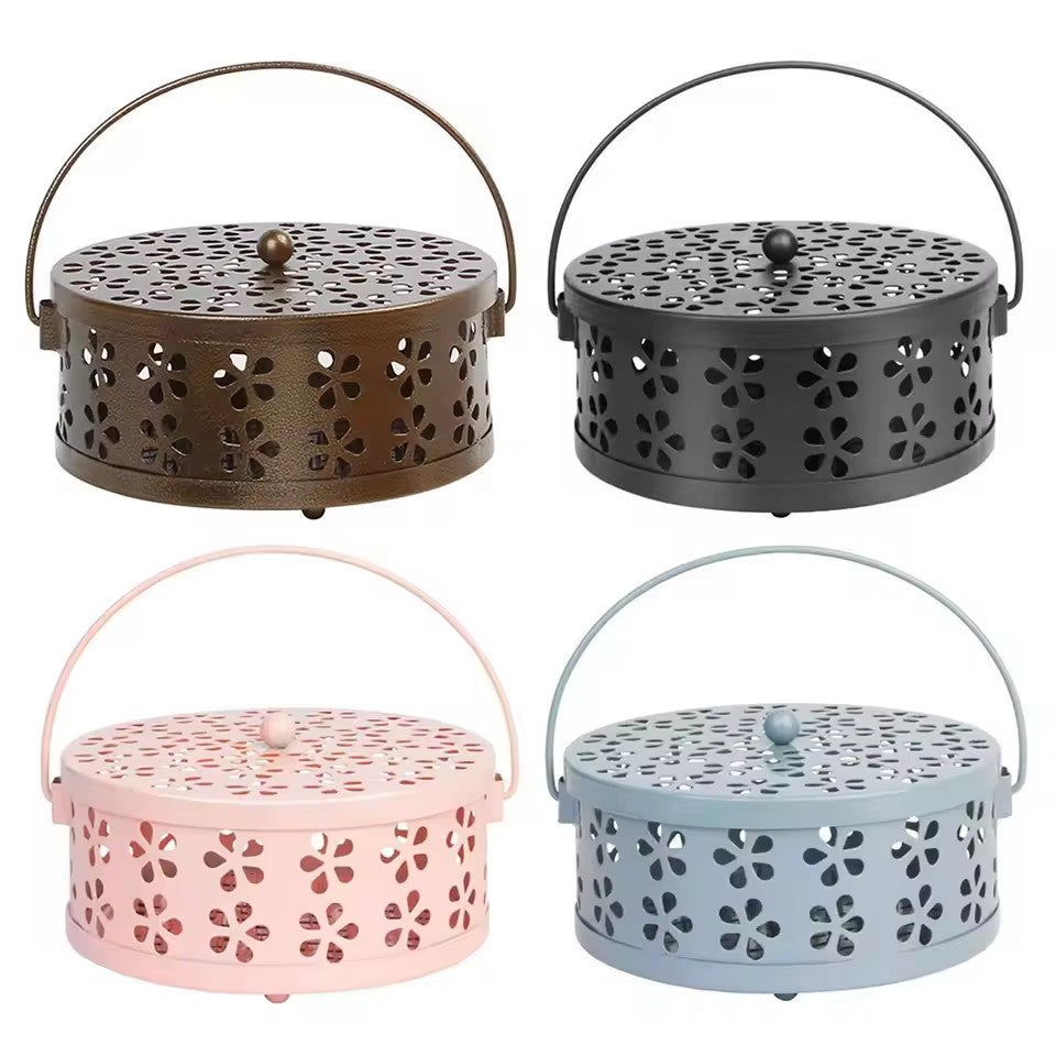 Floral Metal Mosquito Coil Holder