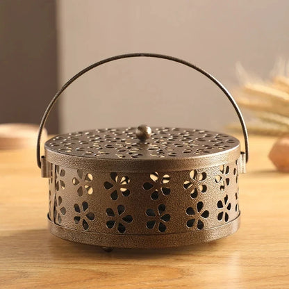 Floral Metal Mosquito Coil Holder